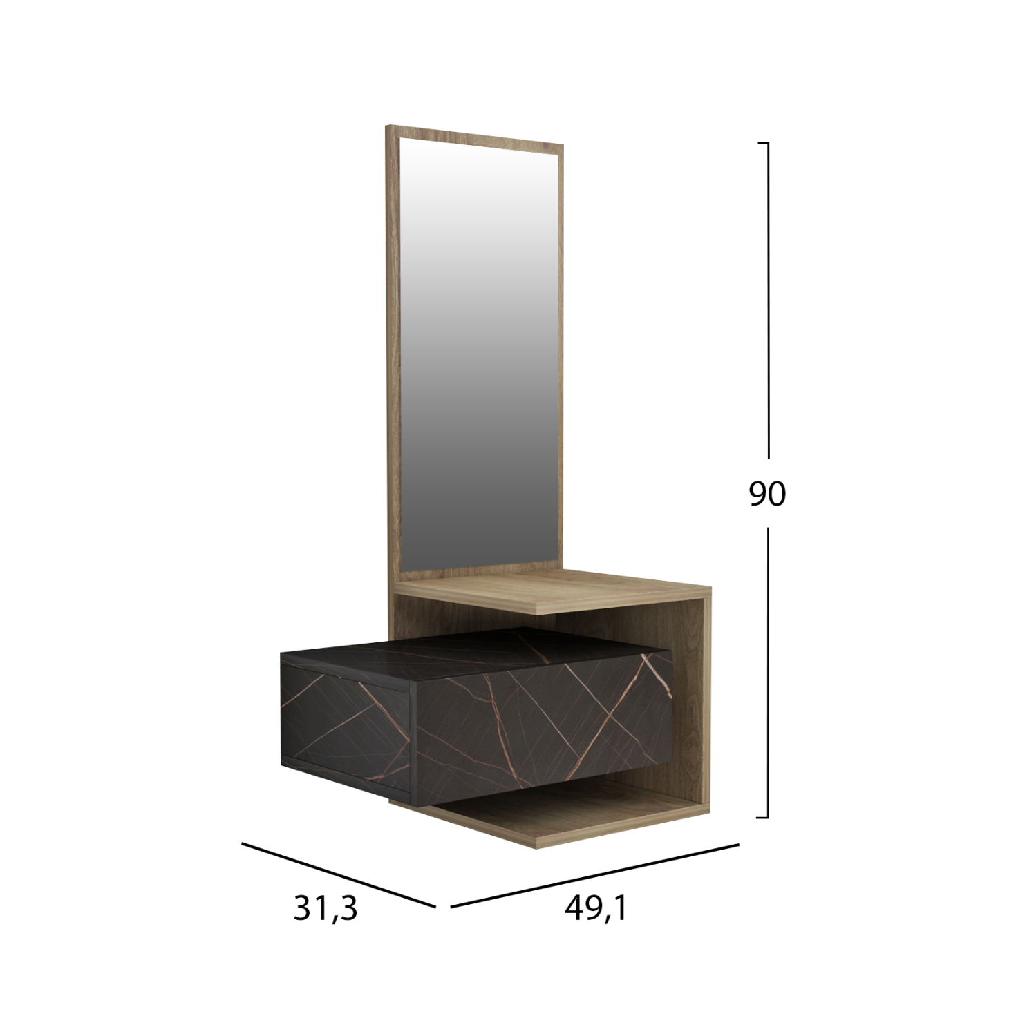 Антре цвят натурал-черен