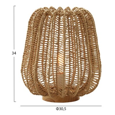 Настолна лампа цвят натурал