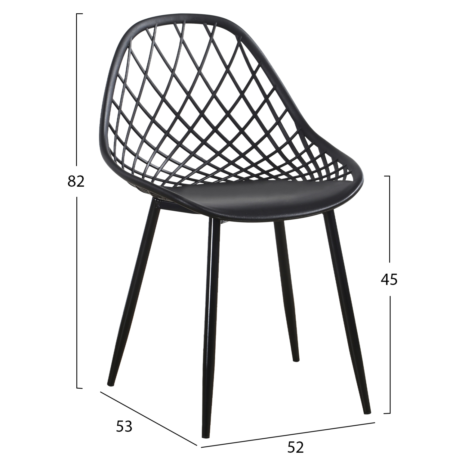 Стол цвят черен