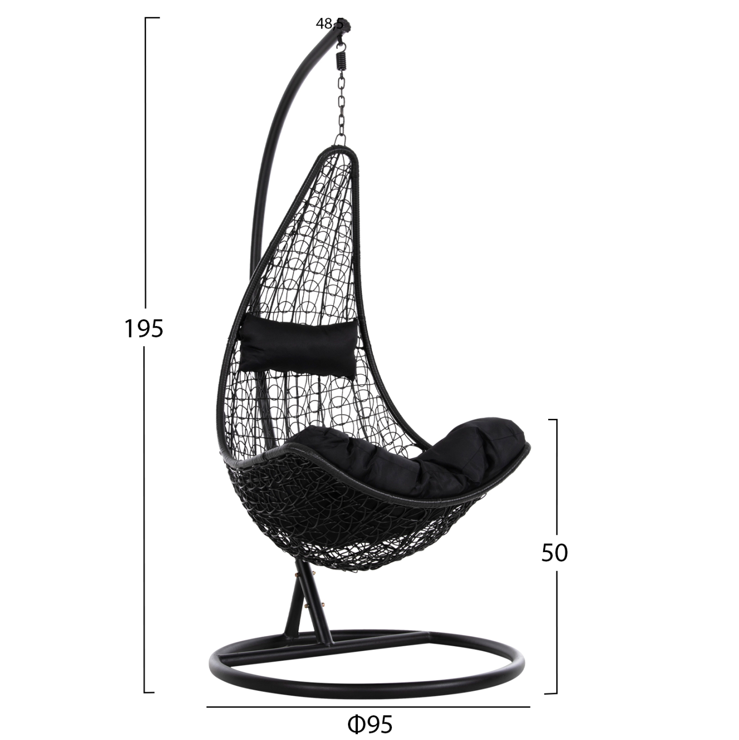 Люлка черен цвят