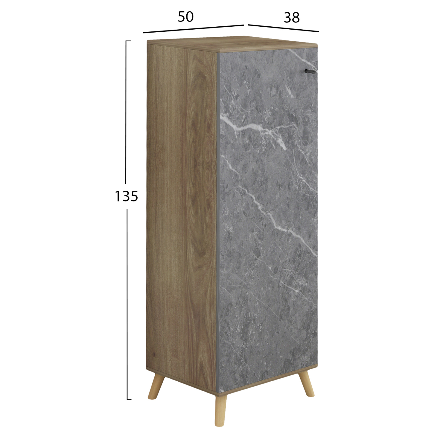 Шкаф за обувки цвят сонама-тъмно сив