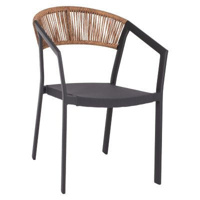 Кресло цвят антрацит-бежов