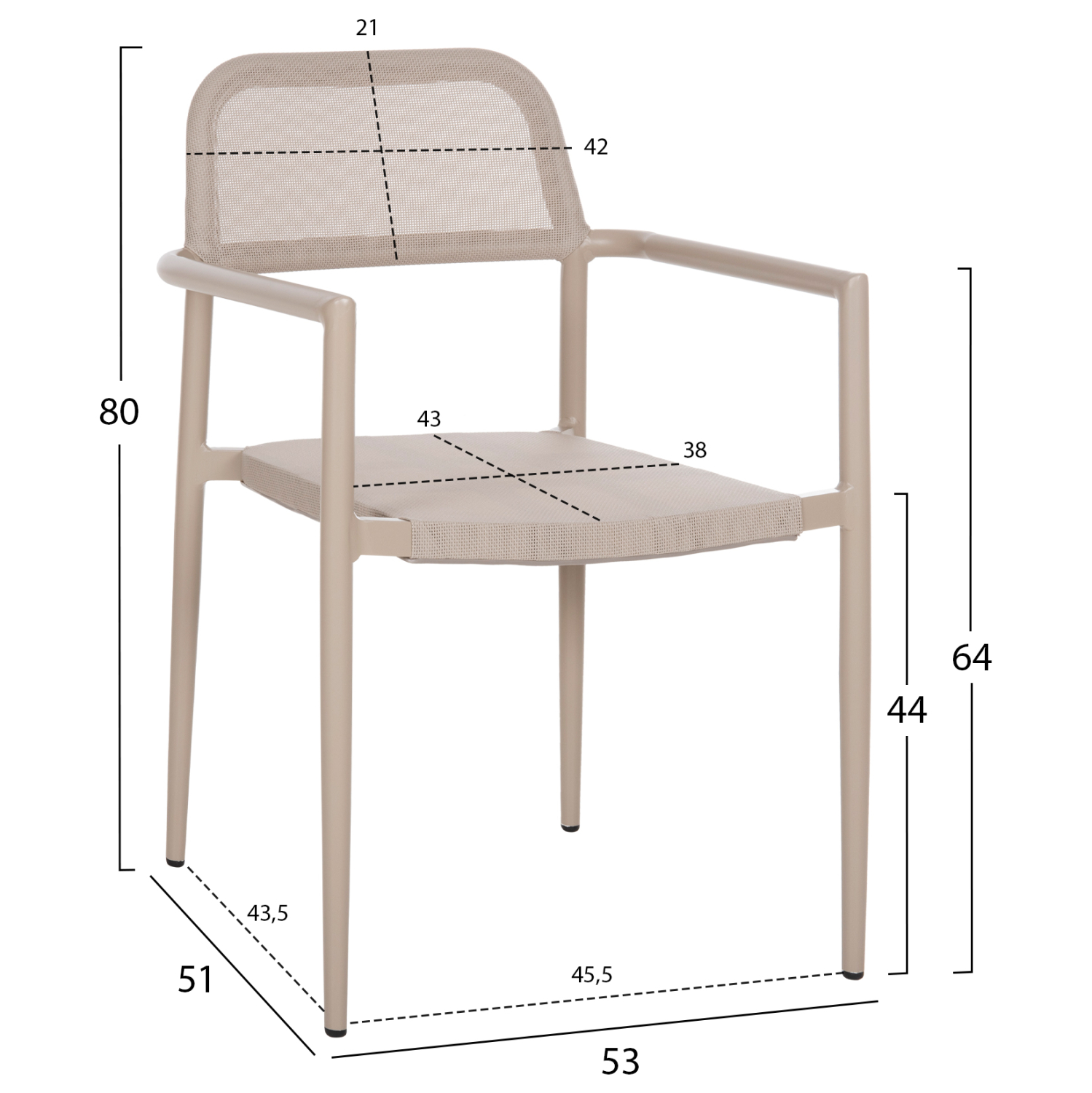 Кресло цвят шампанско