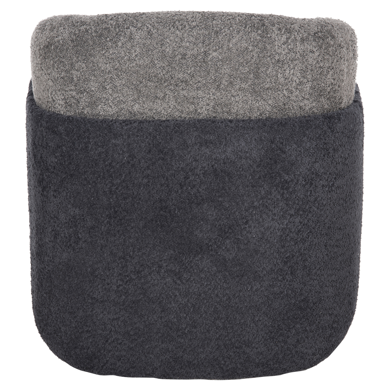 Кресло букле цвят сив-антрацитено син