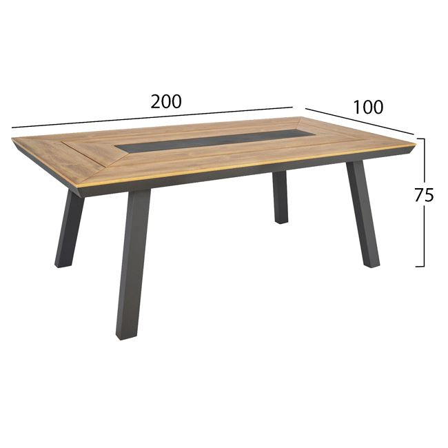 Комплект 200×100 – черен – натурал