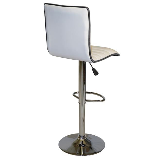 Бар стол цвят бял-хром