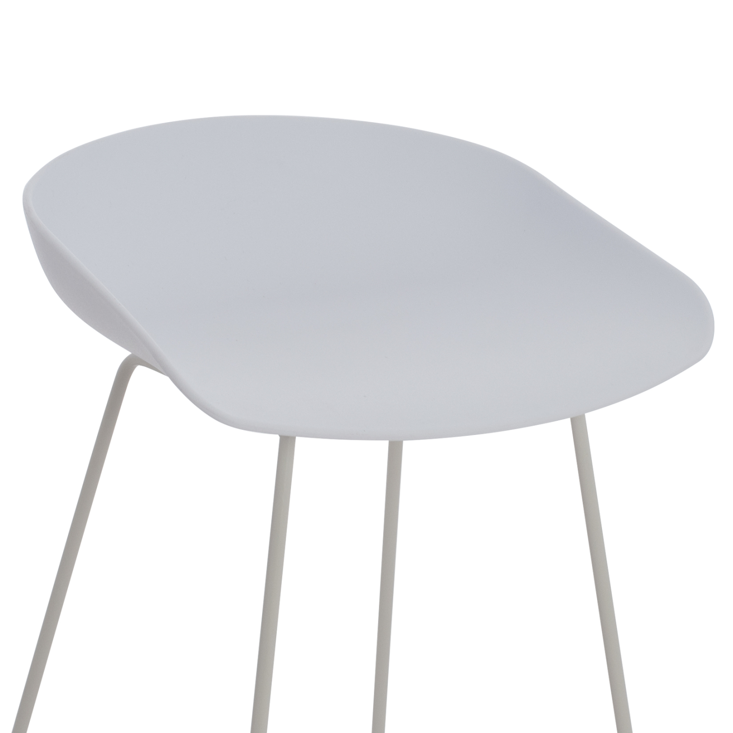 Бар стол – средна височина  бял цвят