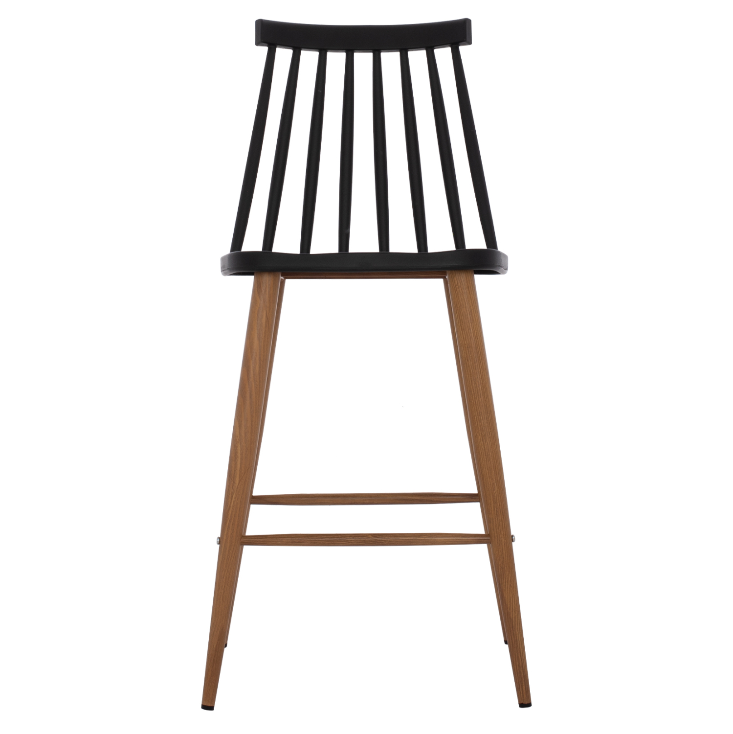 Бар стол – средна височина  цвят черен-натурал