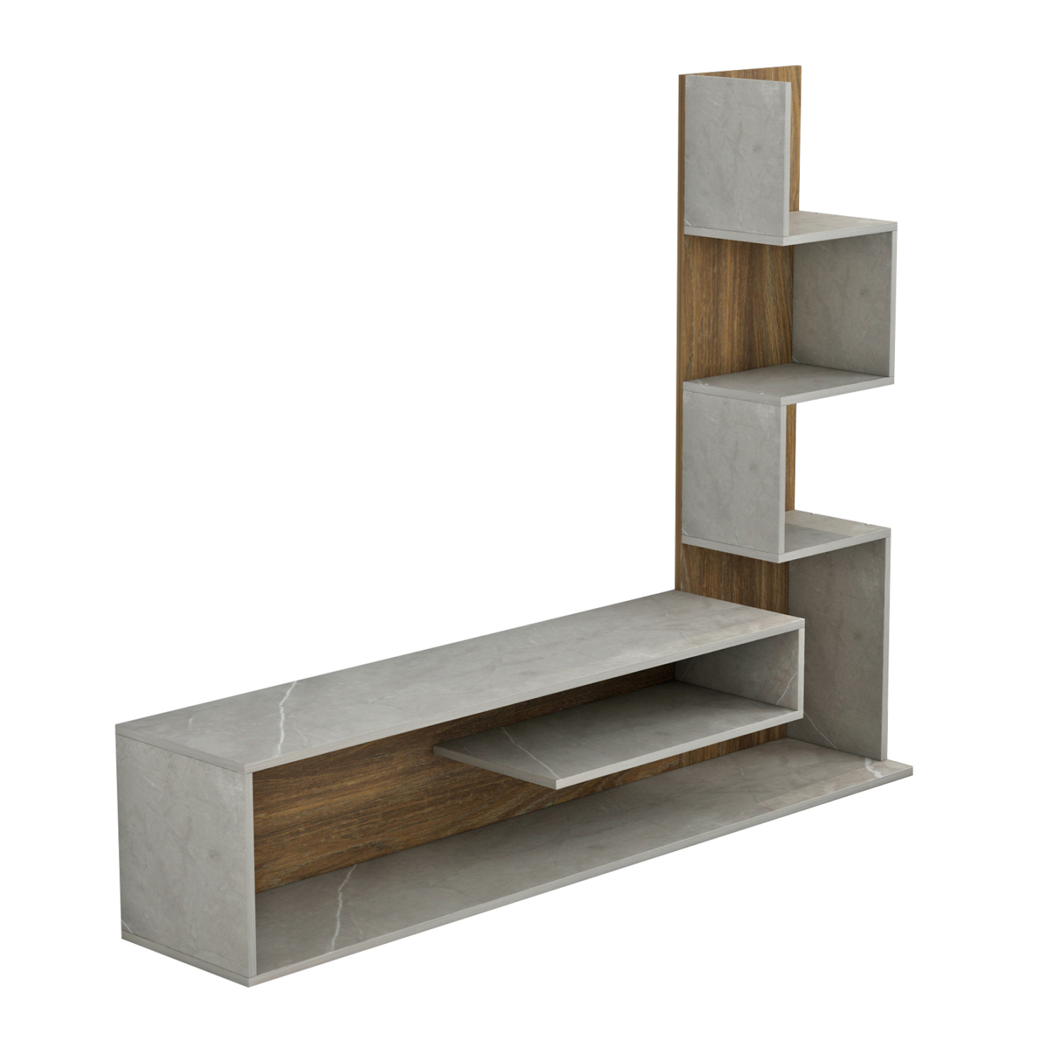 ТВ сет  цвят натурал-сив