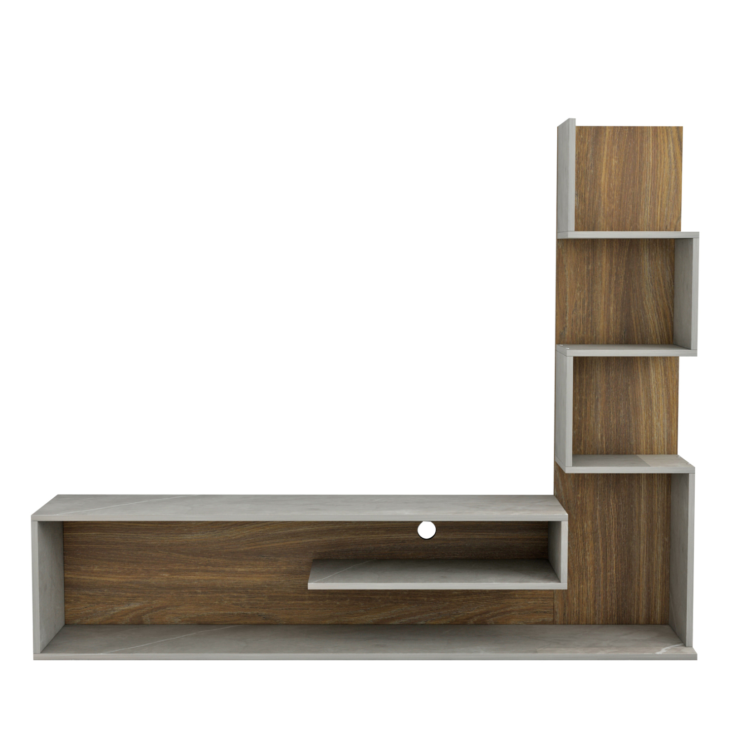 ТВ сет  цвят натурал-сив