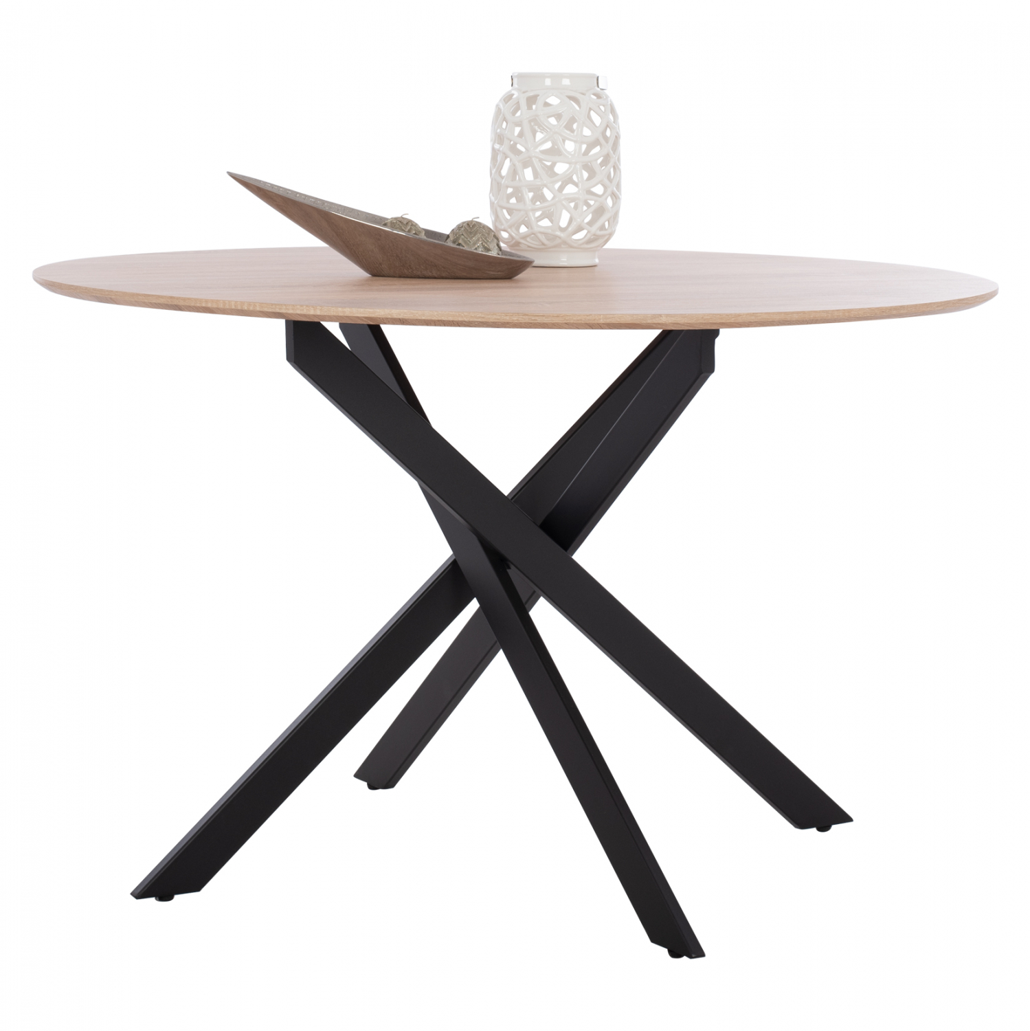 Маса цвят сонама с черни крака