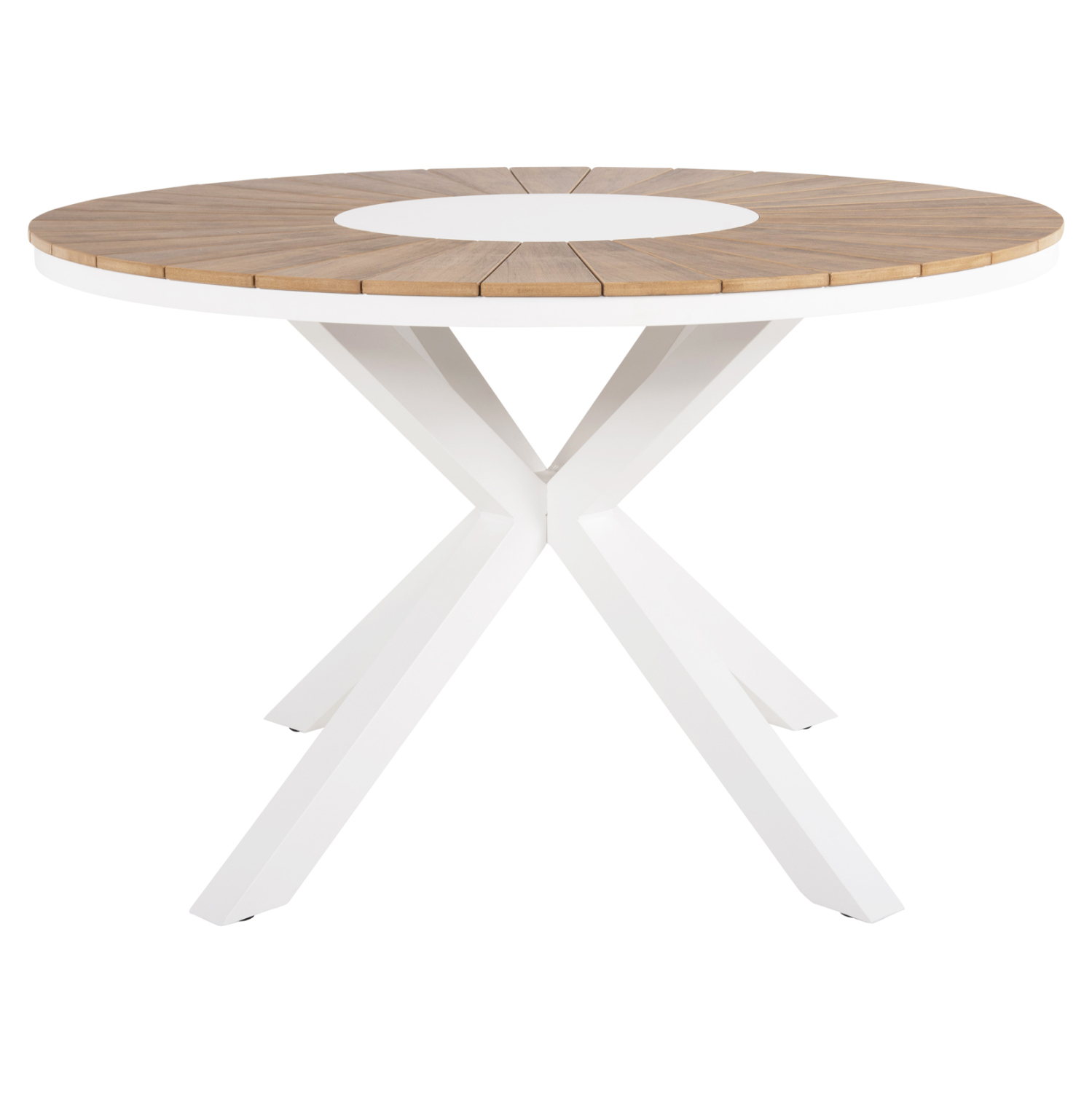 Маса Ф120 – цвят бял-натурал