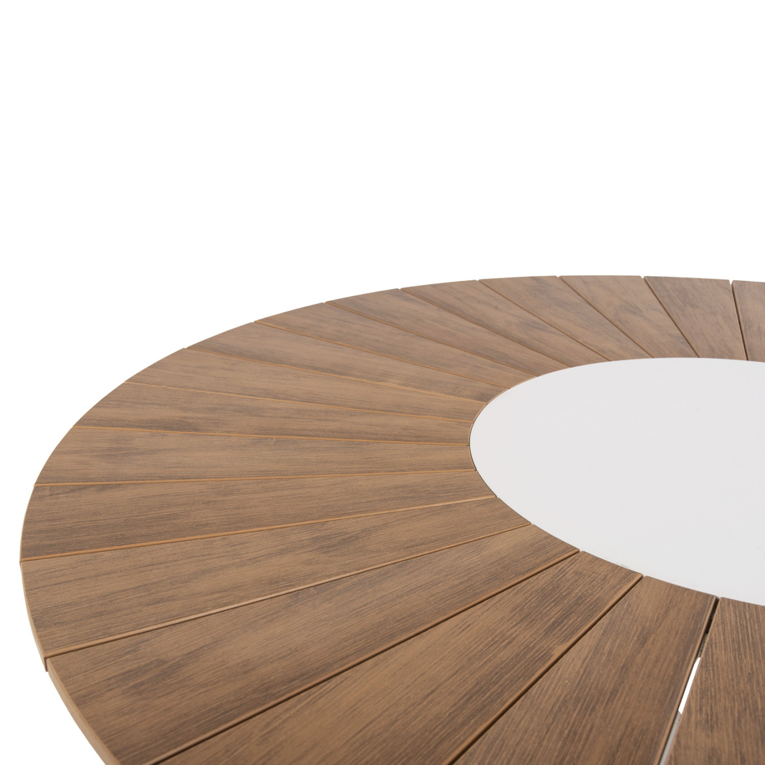 Маса Ф120 – цвят бял-натурал