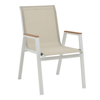 Кресло  цвят бял-бежов