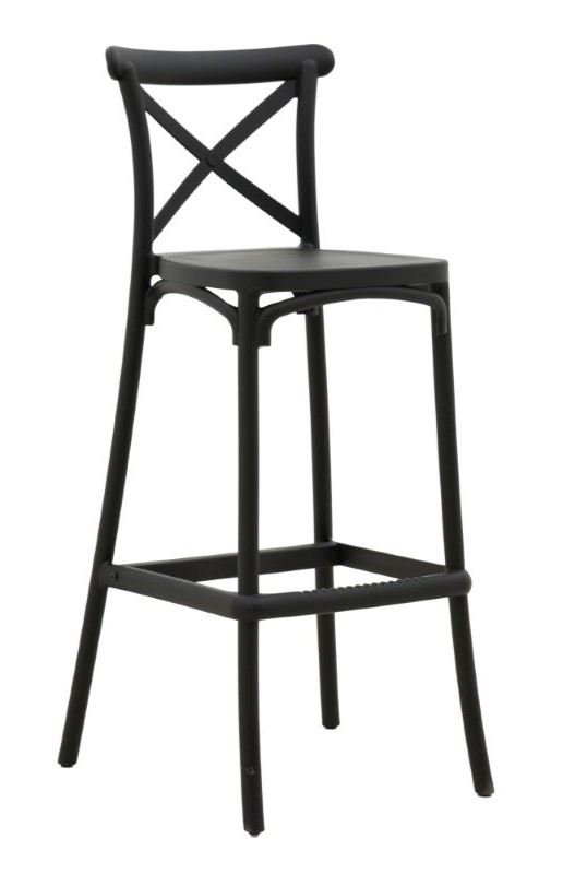 Бар стол черен цвят