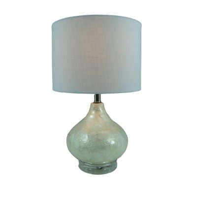 Настолна лампа  цвят бял-стъкло