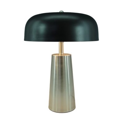 Настолна лампа  цвят сребрист-черен