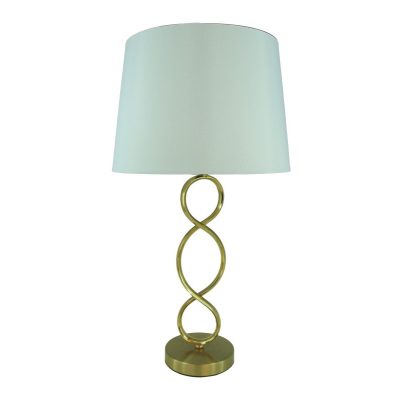 Настолна лампа цвят златен-бял