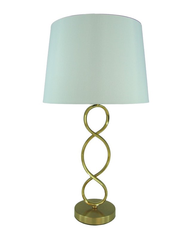 Настолна лампа цвят златен-бял Настолна лампа цвят златен-бял