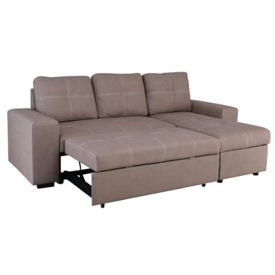 Диван набук цвят капучино