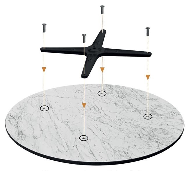 Плот за маса 60х80 – цвят черен мрамор