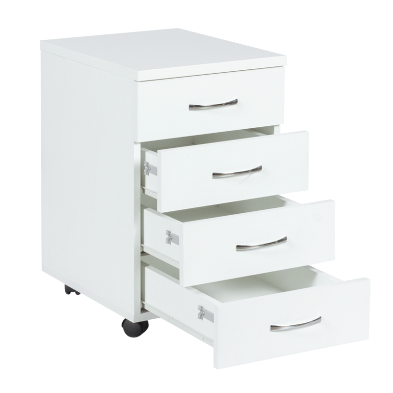 Офис контейнер с 4 чекмеджета Премиум – бял