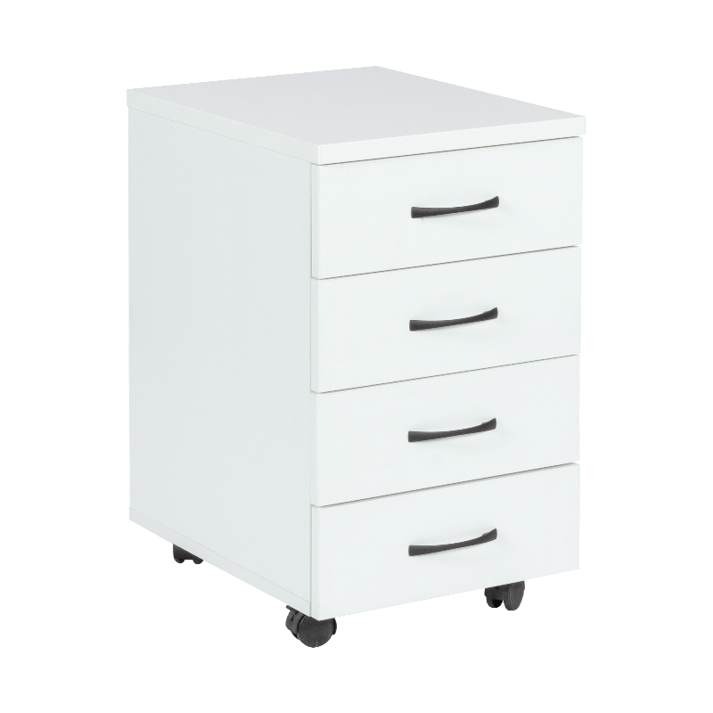 Офис контейнер с 4 чекмеджета Премиум – бял