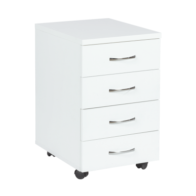 Офис контейнер с 4 чекмеджета Премиум - бял