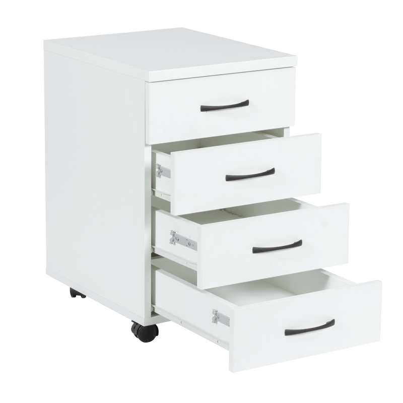 Офис контейнер с 4 чекмеджета Премиум – бял