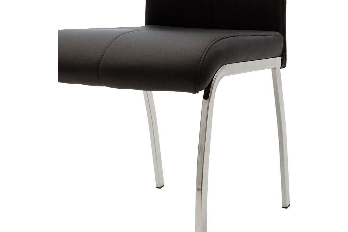 Стол цвят черен-хром