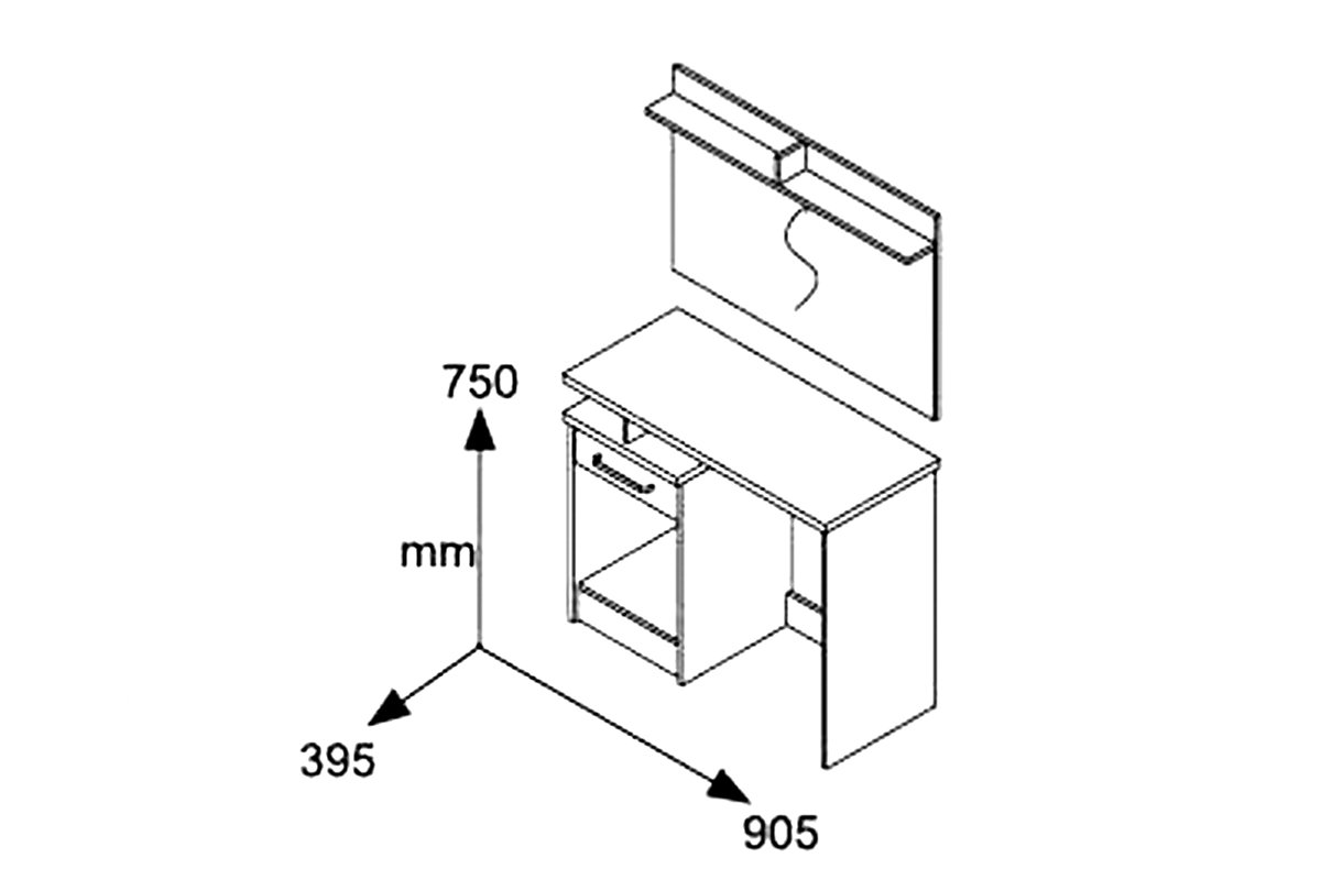 Тоалетка цвят венге