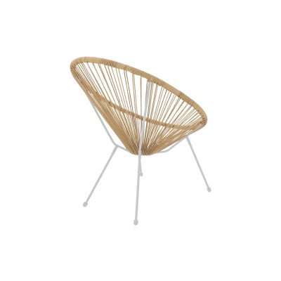 Кресло цвят натурал-бял