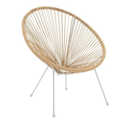 Кресло цвят натурал-бял