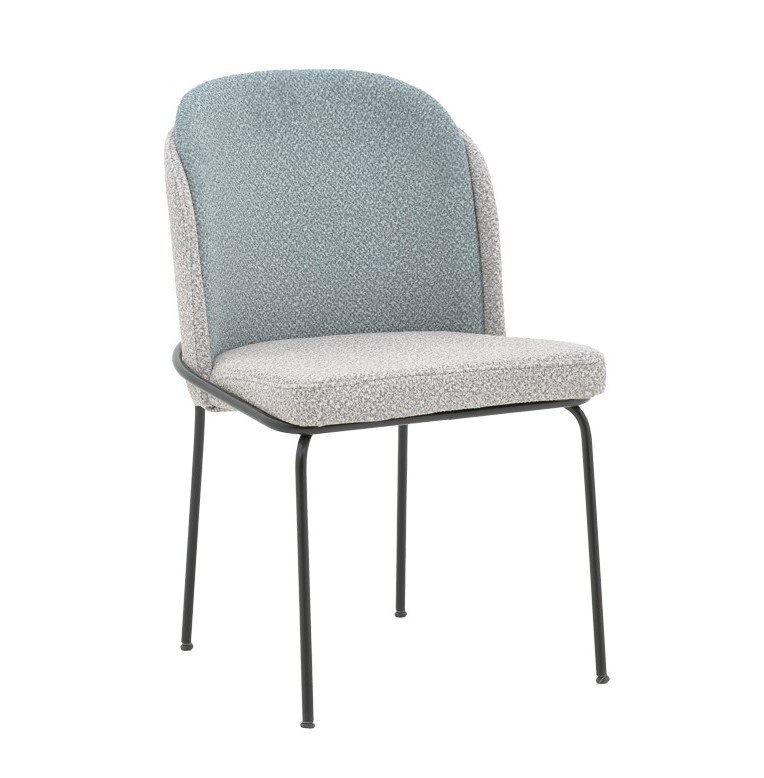 Стол букле цвят сив-светло син Стол букле цвят сив-светло син