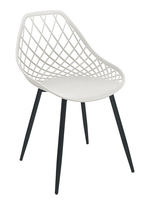 Стол  бял-черен