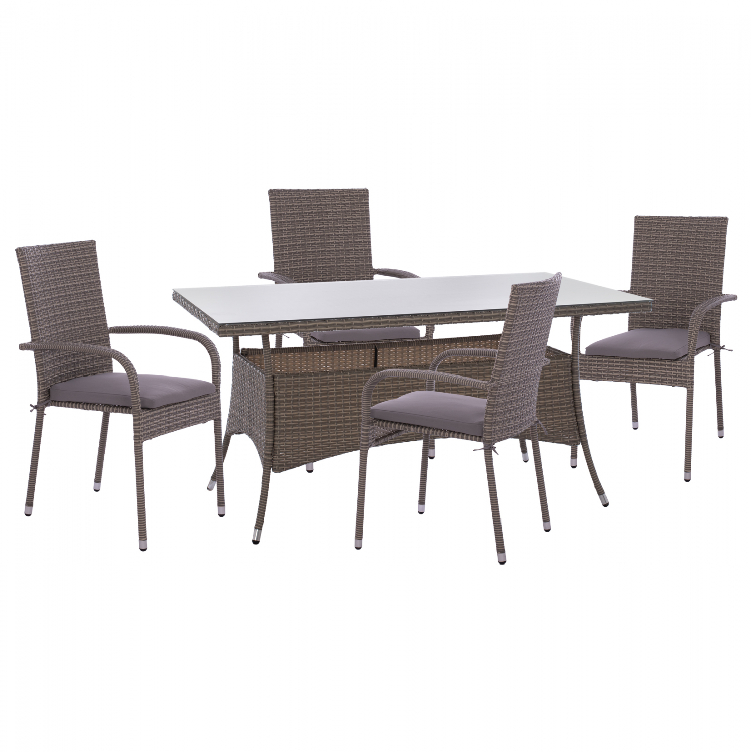 Градински сет сив цвят