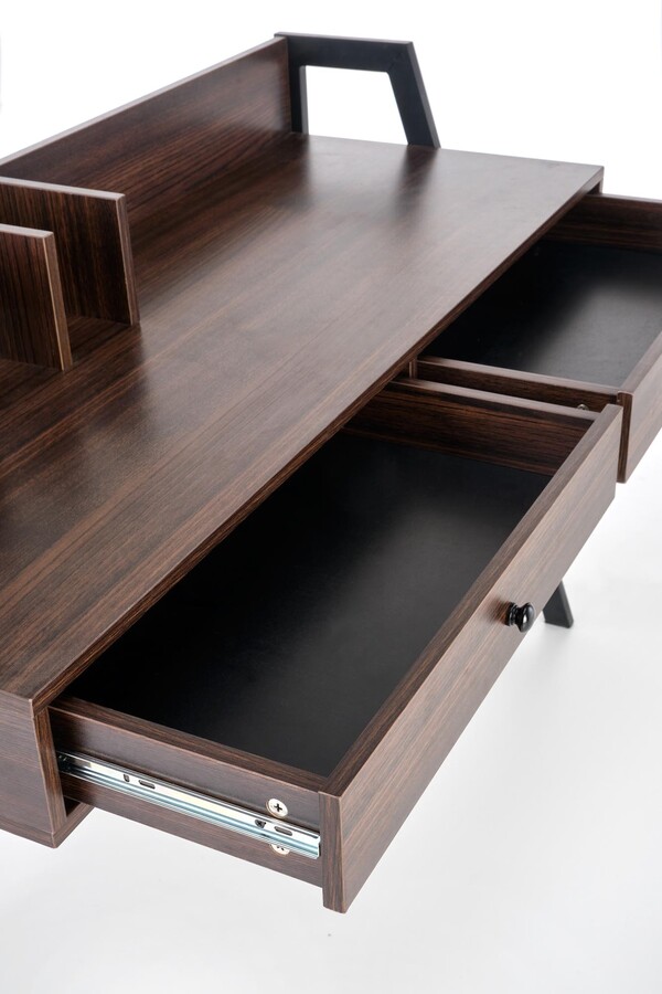 Бюро чекмеджета – орех / черно