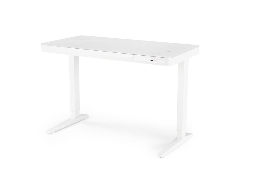 Бюро с регулируема височина  - бяло