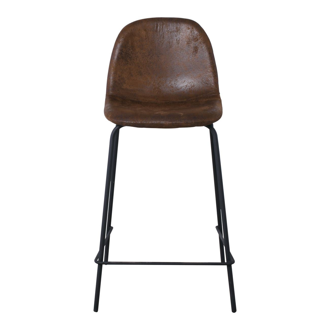 Бар стол кафяв велур