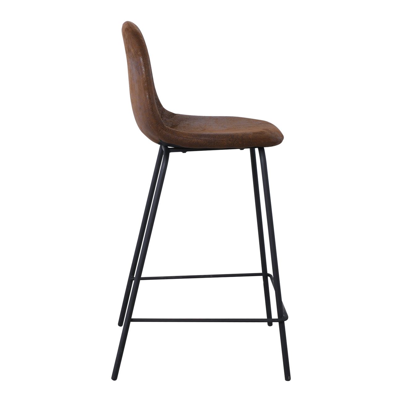 Бар стол кафяв велур