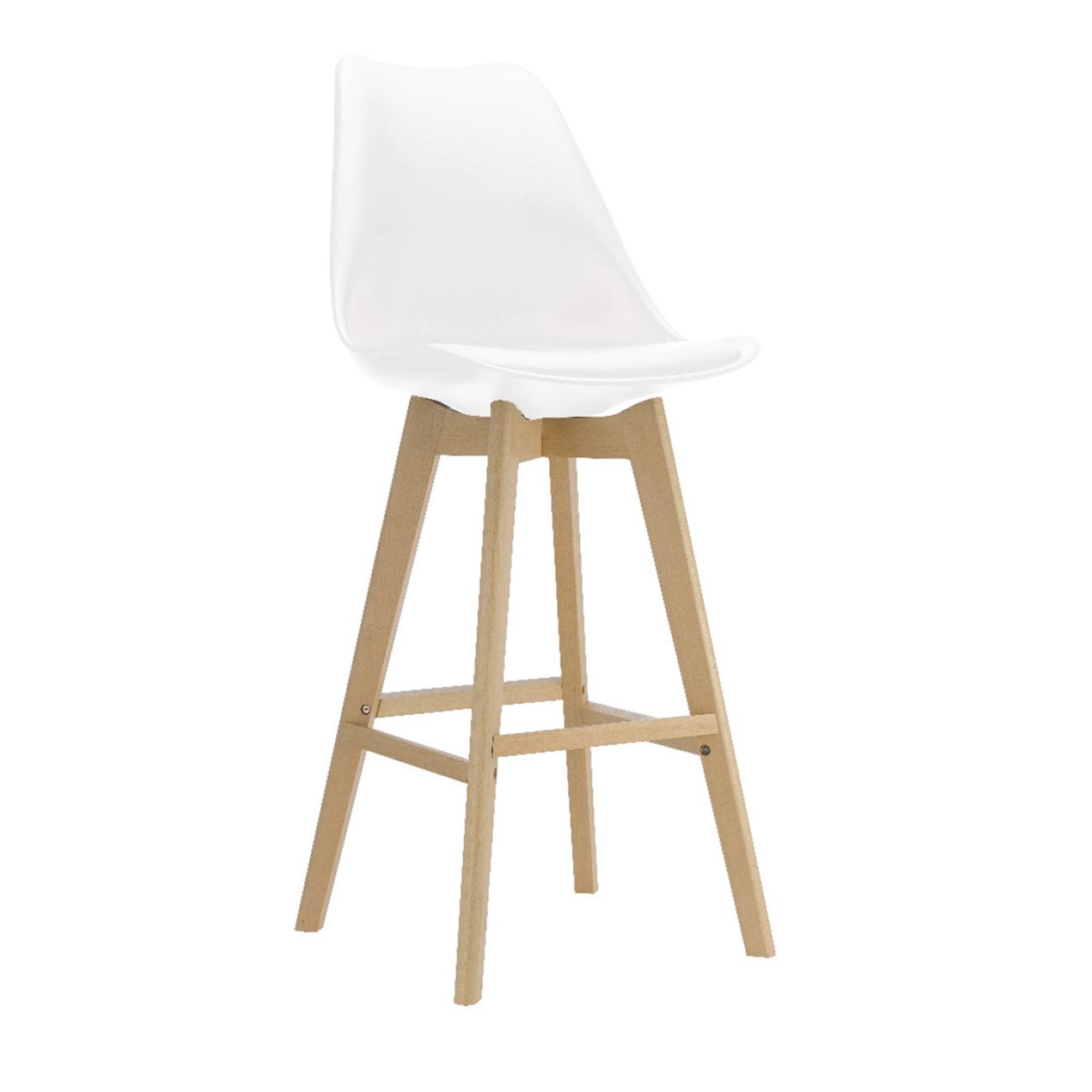 Бар стол бял цвят