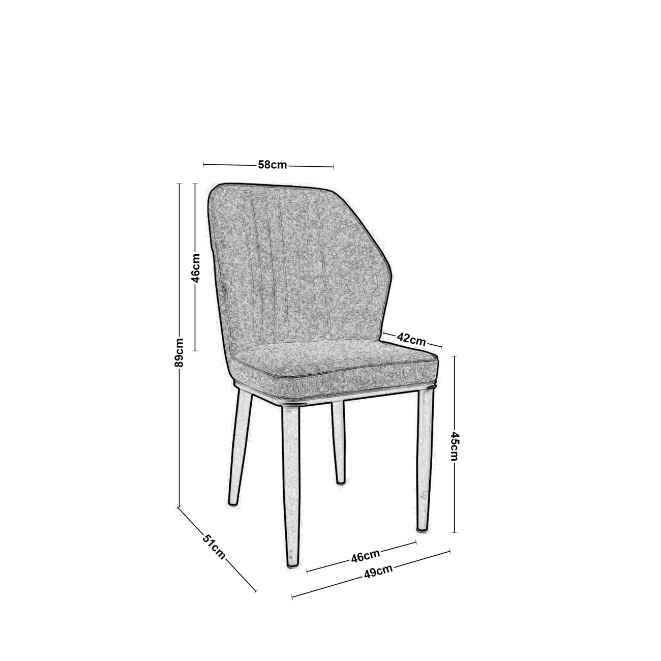 Трапезен стол дамаска бежов цвят