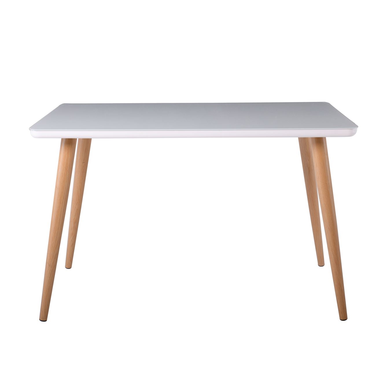 Трапезна маса цвят бял-натурал