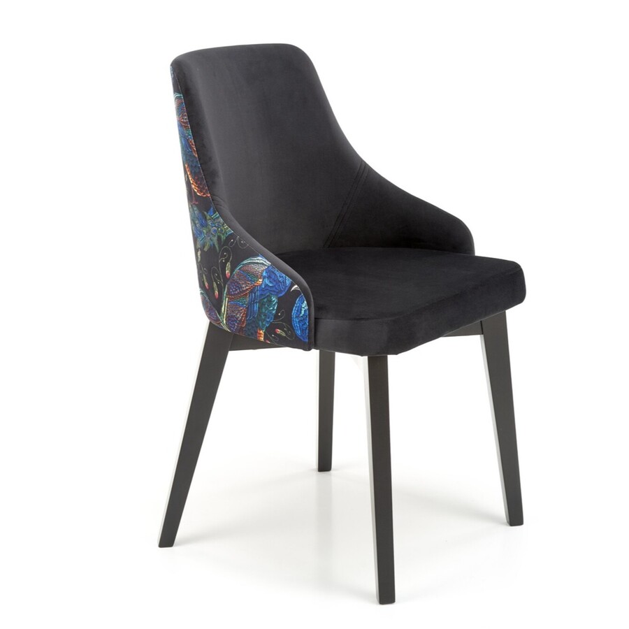 Тапициран стол - черен