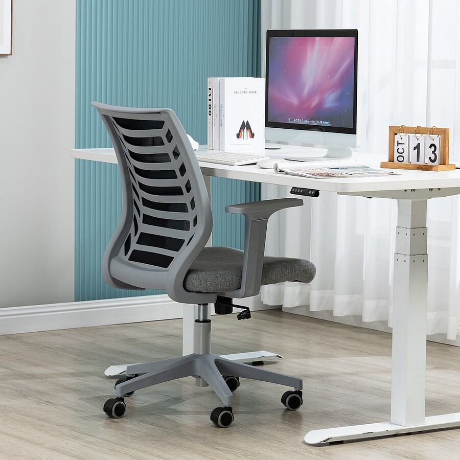 Въртящ се стол – черен/сив