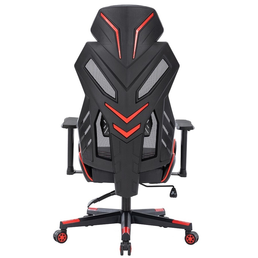 Въртящ се стол – черно/червено