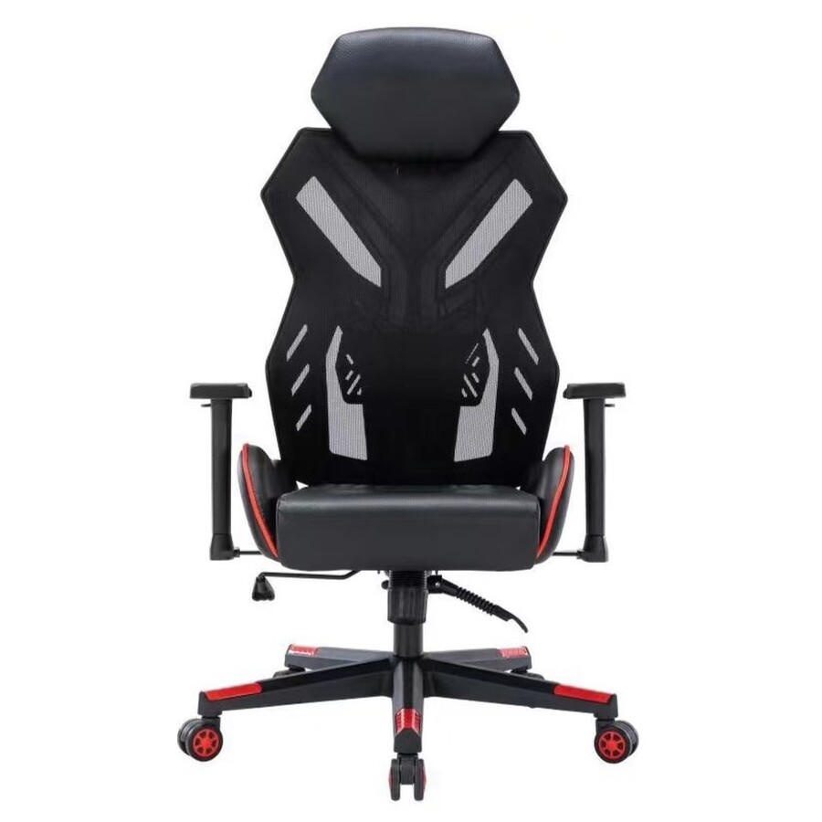 Въртящ се стол – черно/червено