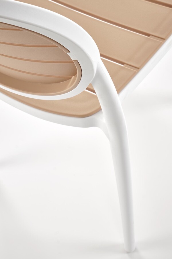 Пластмасов стол – натурално/бяло