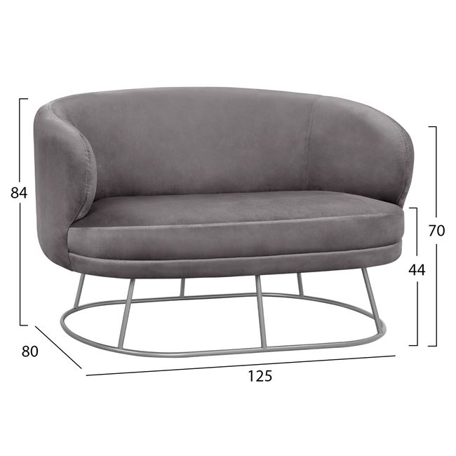 Канапе сиво кадифе