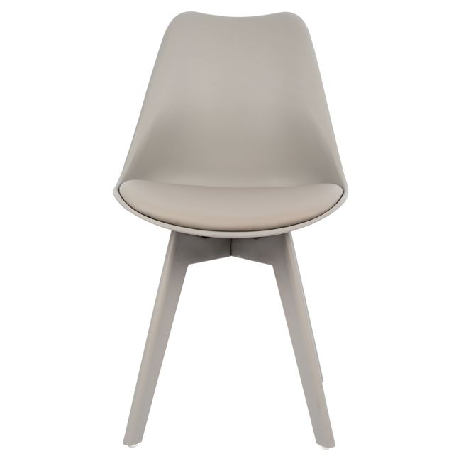 Стол – сив цвят.